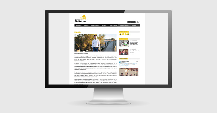 Disseny web de l'Ajuntament de Deltebre