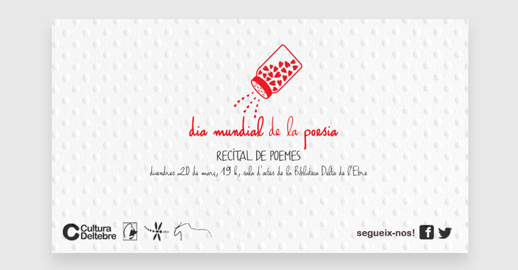 Disseny de la imatge del Dia Mundial de la Poesia de Deltebre 2015